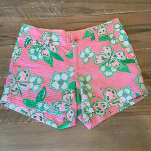 Lilly Pulitzer Callahan Shorts 0 Pink Tootie
